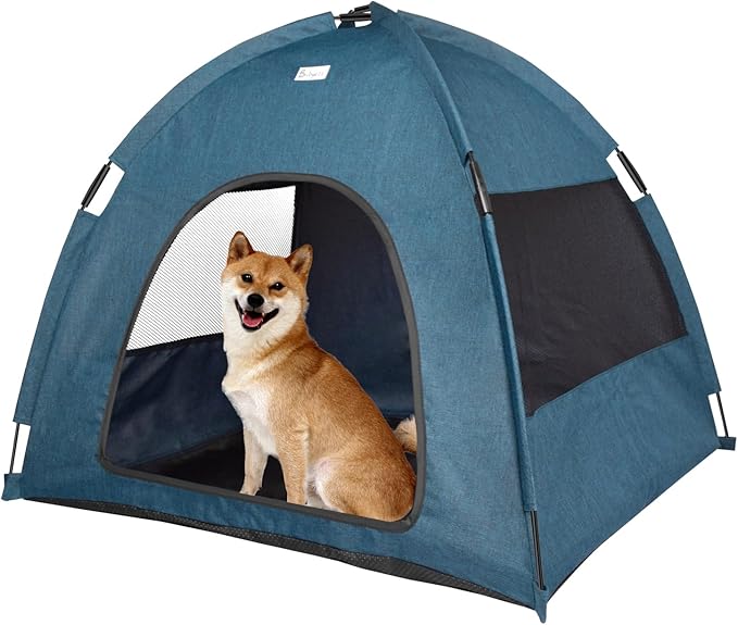 Navy Blue Large Outdoor Cat &amp; Dog Tent - Waterproof, Washable, Indoor/Outdoor, Cave Nest Bed