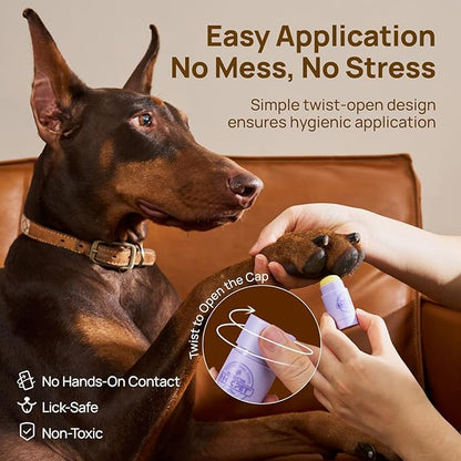 HICC PET Dog Paw Balm 0.21 oz for Dogs &amp; Cats, Soothing Paw Balm Dogs Lick Safe, Moisturizing and Healing Dry Cracked Paws Cat Paw Balm, All-Natural Paw Wax for Dogs, Improves Rough Paws Relieves Odor