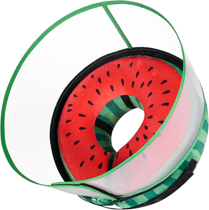 Inflatable Dog Cone Collar with Detachable Enhanced Anti-Licking Shield, Soft Neck Donut Collar for Dogs After Surgery, Adjustable Dog Cone Alternative for Large Medium Small Dogs &amp; Cats