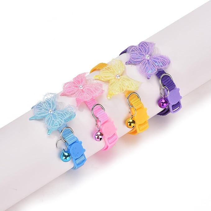 16 PCS Cute Cat Collars Breakaway with Bell for Boy Cats and Girl Cats Gifts (
