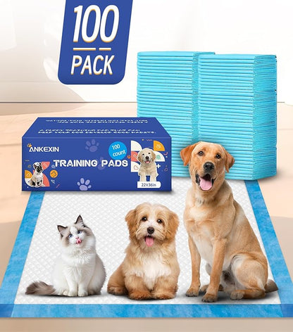 Large Puppy Pee Pads 22x36 Inch 100-Pack | Extra Absorbent Potty Training Pads for Dogs | Leakproof Quick-Dry &amp; Odor Blocking Pet Housebreaking Supplies