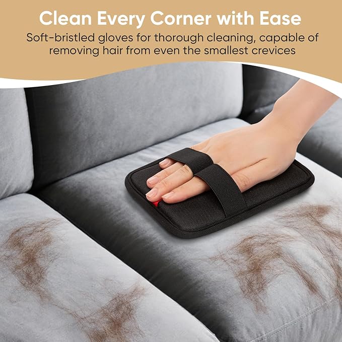 Pet Hair Remover, Electrostatic Pet Hair Removal Gloves, Reusable Cat &amp; Dog Hair Remover for Couch, Furniture, Carpet, Curtain, Upgraded Animal Fur Removal Tool, Cat Grooming Gloves-1 PCS