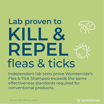 Wondercide - Flea &amp; Tick Shampoo for Dogs and Cats - Flea and Tick Killer Treatment with Natural Essential Oils - for Pets Over 4 Months - Powered by Plants - 12 Fl oz