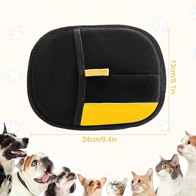 3 PCS Pet Hair Remover Electrostatic Gloves, Electrostatic Gloves Pet Hair, Reusable Pet Hair Removal Glove for Cats &amp; Dogs, Premium Cat &amp; Dog Hair Remover Mitt for Couch Furniture Carpet Car Seat