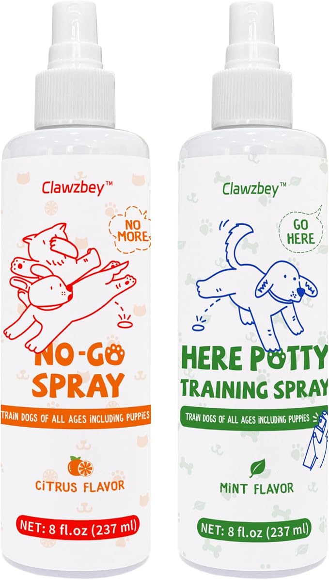 Dog Potty Spray Set, No-Go Spray &amp; Potty Training Spray, Puppy Essentials, Stops Urination &amp; Marking, Indoor and Outdoor Use (8 fl oz) Large Capacity, More Suitable for Multi-Dog Households