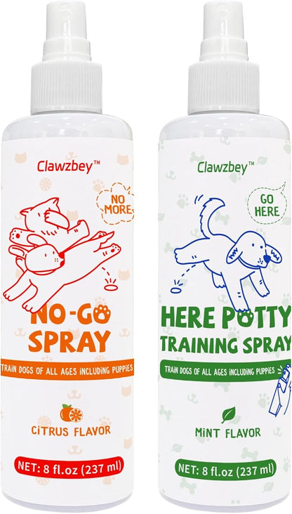Dog Potty Spray Set, No-Go Spray &amp; Potty Training Spray, Puppy Essentials, Stops Urination &amp; Marking, Indoor and Outdoor Use (8 fl oz) Large Capacity, More Suitable for Multi-Dog Households