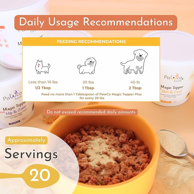 PawCo Magic Topper Variety Pack - Dog Food Topper for Picky Eaters, Grain-Free Meal Enhancer, Supports Immune &amp; Digestive Health, 800g