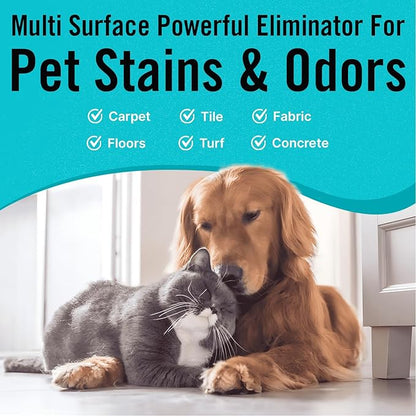 Multi-Purpose Probiotic Enzyme Cleaner, Made in USA - Pet Stain and Odor Remover - Concentrated - Professional &amp; Home Strength Drains, Floors, Bathrooms, Toilets Trash Can, (1 gallon, Fresh fragrance)