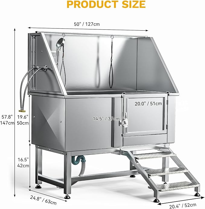 DWVO Professional Pet Dog Bathing Station for Grooming, 50&