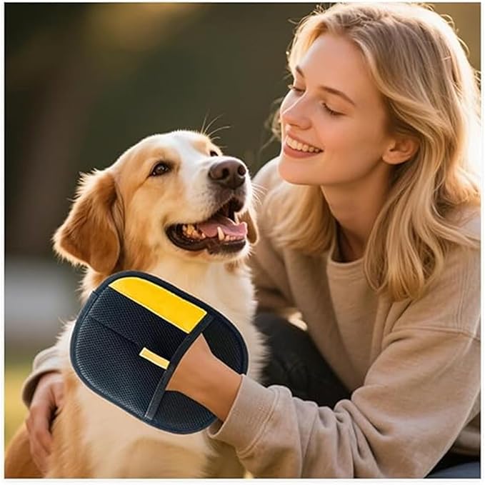 Magic Brush Pet Hair Removal Glove for Cats &amp; Dogs, 2 Pcs Electrostatic Glove for Pet Hair, Cat Grooming Gloves for Hair Removal, Reusable Cat &amp; Dog Hair Remover for Couch, Furniture, Carpet, Curtain