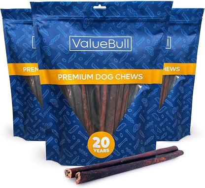ValueBull Collagen Sticks for Dogs, 12 Inch Medium Chews, Natural Long-Lasting Dog Treats, 75 Count - Supports Joints, Skin &amp; Coat with Chondroitin &amp; Glucosamine