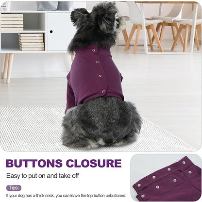 IDOMIK Dog Recovery Suit, Dog Surgery Recovery Suit Front Legs, Comfy Joint Leg Sleeves After Surgery, Elbow Braces Protector for Leg Injuries &amp; Joint Pain, Cone Collar Alternatives,Purple,XL