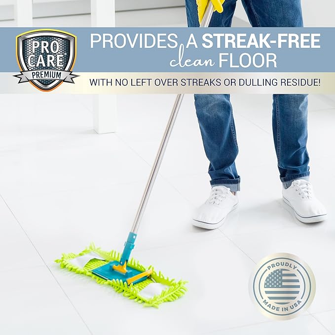 ProCare Citrus Floor Cleaner Concentrate (Made in USA) | Vinyl, Wood, Tile, Stone &amp; Laminate Floor Cleaner For Mopping, Household Supplies, Cleaning Solution For Kitchen &amp; Bathroom - 1 Gallon