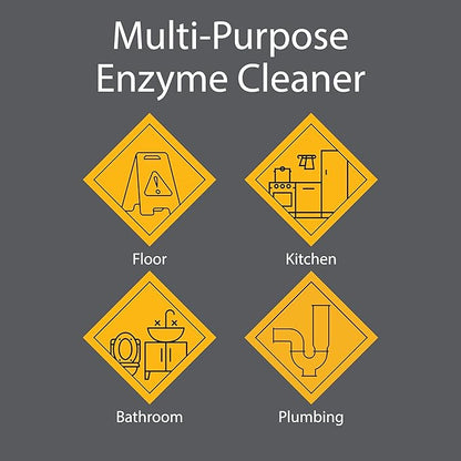 Pro-Grade Multi-Purpose Probiotic Enzyme Cleaner - Pet Stain and Odor Remover, Drain Cleaner - Powerful Cleaning &amp; Odor Eliminating Formula For Professional &amp; Home Surfaces - 32 Ounce
