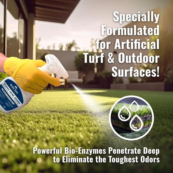Pet Odor Eliminator Spray - Bio-Enzyme Cleaner for Dog &amp; Cat Urine | Instantly Removes Odors on Artificial Grass, Carpet, Rugs &amp; Tile | Pet &amp; Kid Safe, 32 oz Ready-to-Use