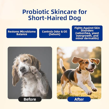 Unipaws Probiotic Short-Haired Dog Conditioner – Degreasing, Soothing &amp; Anti-Shedding for Red, Itchy Skin, Vegan Calendula, Coconut &amp; Oatmeal – EWG Green &amp; Medicated, Made in Korea, 16.9 Fl Oz