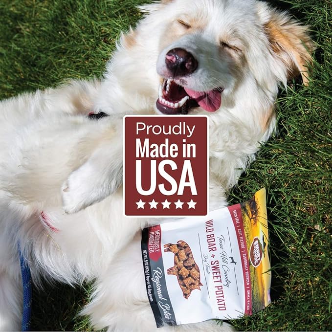 Smart Cookie All Natural Dog Treats - Wild Boar &amp; Sweet Potato - Training Treats for Dogs with Allergies, Sensitive Stomachs - Soft Dog Treats, Chewy, Grain Free, Human-Grade, Made in USA - 5oz Bag