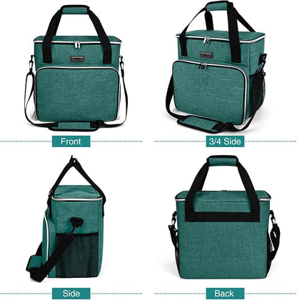 BAGLHER Pet Travel Set Airline-Approved Carrier for Small/Medium Cats &amp; Dogs + Travel Bag with Food Containers &amp; Silicone Bowls, Grey &amp; Green
