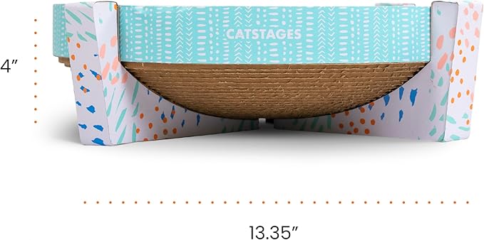 Catstages Scratch Snggle &amp; Rest Elevated Cat Lounger and Cat Scratcher for Relaxing and Play, Includes Catnip