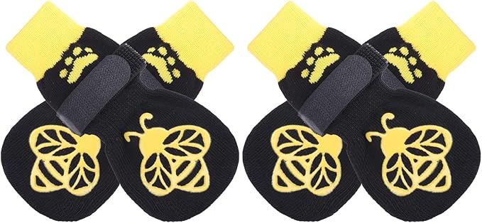 EXPAWLORER Anti Slip Dog Socks to Prevent Licking Paws, Dog Shoes for Hot Pavement, Dog Booties for Small Medium Large Senior Dogs, Traction Control Dog Boots &amp; Paw Protectors for Hardwood Floors