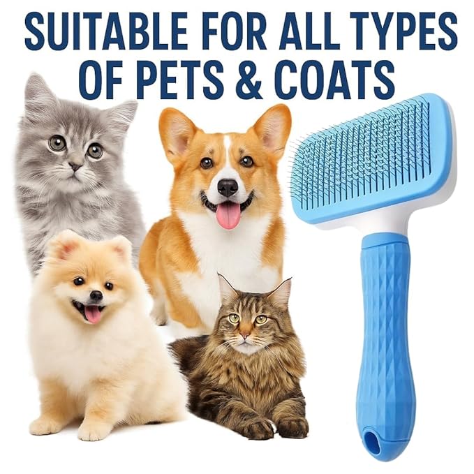 Namylya Cat Brush for Shedding &amp; Grooming – Slicker Brush for Dogs and Cats with Long Hair – Removes Tangles, Mats &amp; Loose Fur