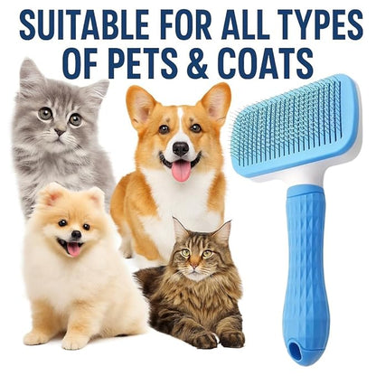 Namylya Cat Brush for Shedding &amp; Grooming – Slicker Brush for Dogs and Cats with Long Hair – Removes Tangles, Mats &amp; Loose Fur