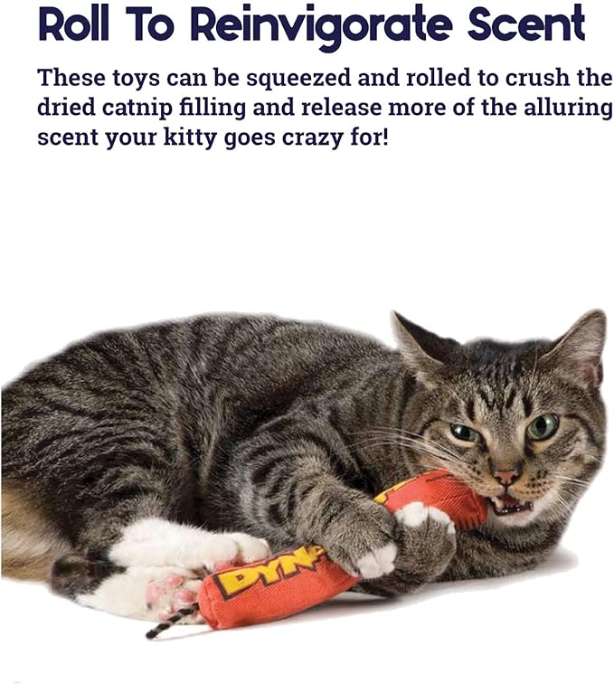 Catstages Green Magic Dynamite Stick Catnip Cat Toy, Red