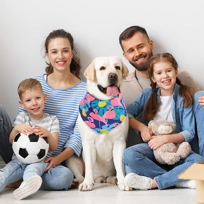 Chunful 100 Pieces Dog Bandanas Bulk Summer Pet Bandanas Pack Triangle Scarf Bib Kerchief Set for Small Large Dog Costume Accessories Decoration(25.6 x 17.7 x 17.7,Fruit)