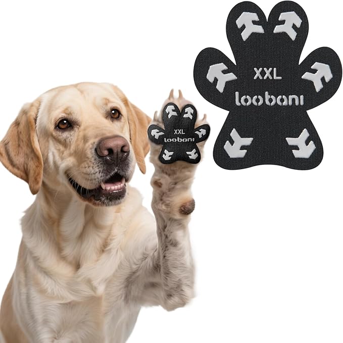 Loobani Paw Pads for Dogs Traction: Anti Slip Dog Paw Grippers for Senior Dogs Walking on Hardwood Slippery Floors - Dog Paw Protector Stickers for Prevent Licking &amp; Wound Care, Easy Using