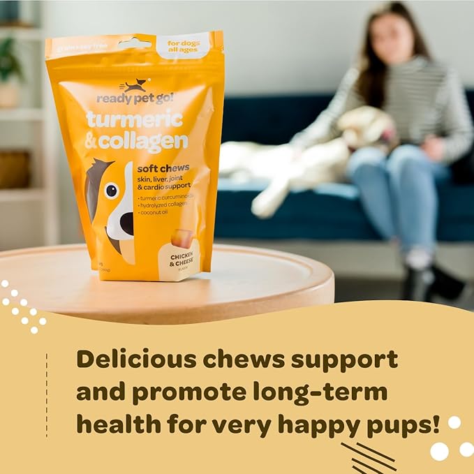 Turmeric for Dogs Soft Chews | Hip and Joint Chews for Dogs Comfort &amp; Mobility with Collagen for Dogs | Dog Joint Supplement for All Ages Breeds &amp; Sizes | NASC Certified &amp; Made in The USA | 90 Chews