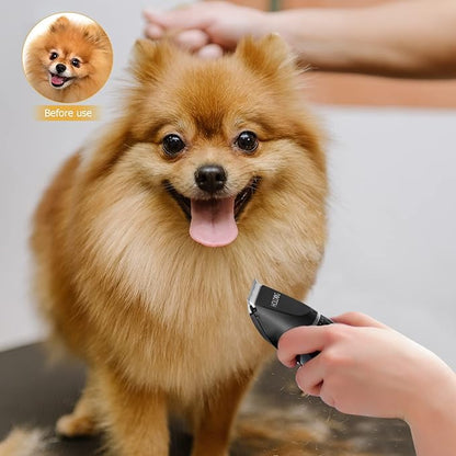 Dog Clippers Professional Heavy Duty Dog Grooming Clipper 3-Speed Low Noise High Power Rechargeable Cordless Pet Grooming Tools for Small &amp; Large Dogs Cats Pets with Thick &amp; Heavy Coats