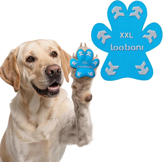 Loobani Paw Pads for Dogs Traction: Anti Slip Dog Paw Grippers for Senior Dogs Walking on Hardwood Slippery Floors - Dog Paw Protector Stickers for Prevent Licking &amp; Wound Care, Easy Using