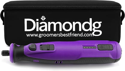 Diamondg Cordless Dog Nail Grinder with Quiet Sound &amp; LED Tip for Large &amp; Small Dogs, 4hrs. Runtime - Electric Dog Nail Trimmer, Heavy Duty Rotary Tool Alternative to Toenail Clippers &amp; Filers