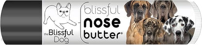 The Blissful Dog Great Dane Nose Butter for Dry, Cracked Skin, Lick-Safe Dog Nose Balm with Moisturizing Shea Butter, Almond, Olive, and Essential Oils, Pet Supplies, Uncented, 0.15 oz.