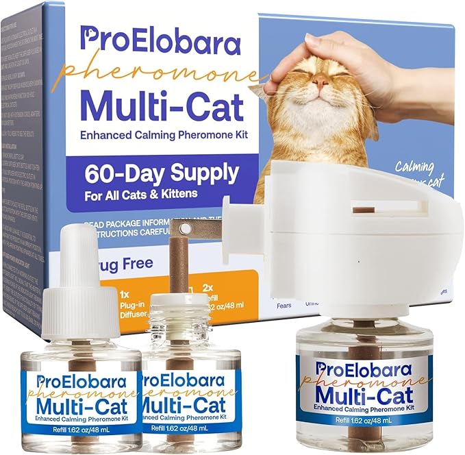Cat Calming Pheromone Diffuser: Cat Calming Pheromones Diffusers - Reduces Stress &amp; Anxiety with Calming Pheromones