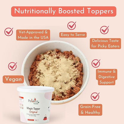 PawCo Magic Topper Original - Dog Food Topper for Picky Eaters, Grain-Free Meal Enhancer, Supports Immune &amp; Digestive Health, 160g