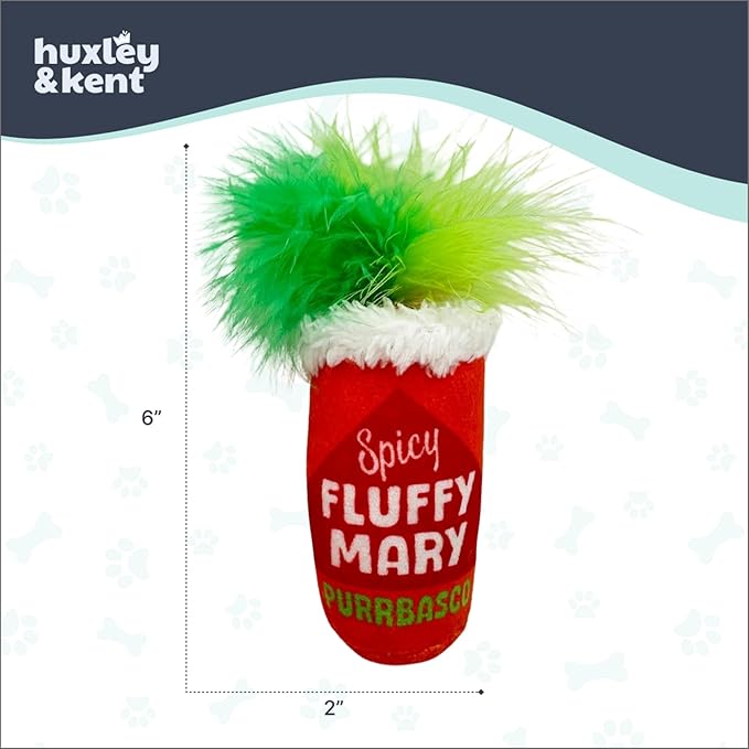 Huxley &amp; Kent Plush Cat Toy - Interactive Catnip Toy for Cats &amp; Kittens - Soft Kitty Toys with Crinkle &amp; Catnip - Fun Indoor Play - Fluffy Mary