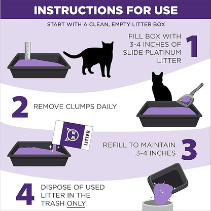 ARM &amp; HAMMER Clump &amp; Seal SLIDE Platinum Multi-Cat Clumping Litter, Easy Clean, Superior Odor Control, 18 Lbs