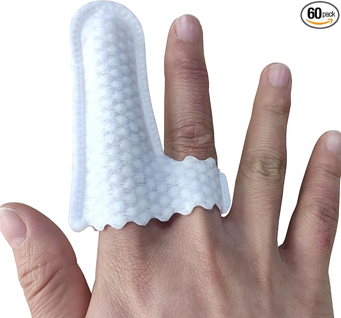 H&amp;H Pets Disposable Finger Toothbrush Dental Dry Wipes for Dogs &amp; Cats -Ultra Soft, Fragrance Free, Hypoallergenic, 60 Count