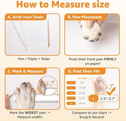 Double Sides Non-Slip Dog Socks to Prevent Licking Paws - Strong Traction for Paw Protector, Senior Dogs, Hardwood Floors, Dog Booties with Grippers - Size Medium