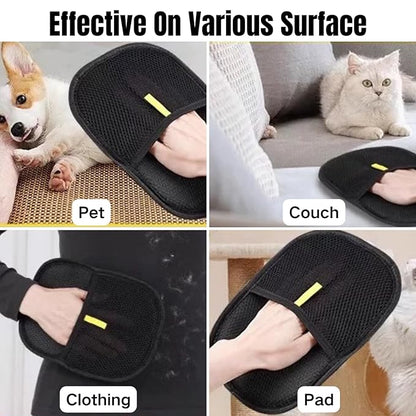 2PCS Pet Hair Removal Glove, 2025 Pet Hair Remover Electrostatic Gloves Washable Reusable Grooming Tool for Cats &amp; Dogs Furniture Bed Sheets Couch Clothes Carpet Car Seat