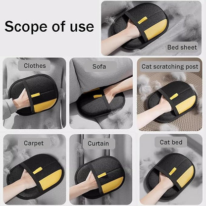 Pet Hair Removal Glove for Cats &amp; Dogs, 2025 New Upgrade Pet Hair Remover Electrostatic Gloves, Cat Grooming Gloves for Hair Removal, Reusable Pet Hair Remover Glove (2 PCS)