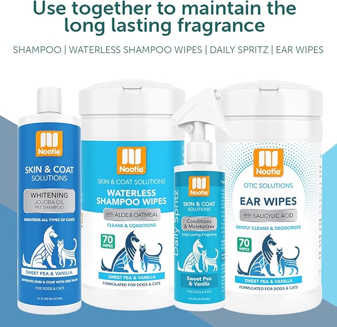 Nootie - Pet Shampoo for Sensitive Skin - Revitalizes Dry Skin &amp; Coat - Natural Ingredients - Gentle Dog Shampoo - Cleans &amp; Conditions