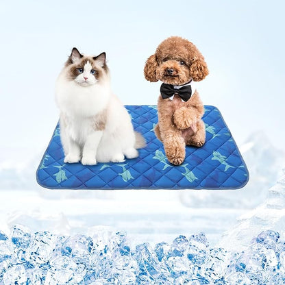 Homimp Dog Cooling Mat,19.5" x 27.5" Thicken Self-Cooling Mat for Dog&amp;Cat,Internal Waterproof&amp; Endothermic,Washable Pet Ice Cool Pad Blanket,Pet Sleeping Pad for Indoor Outdoor in Summer, Non-Toxic