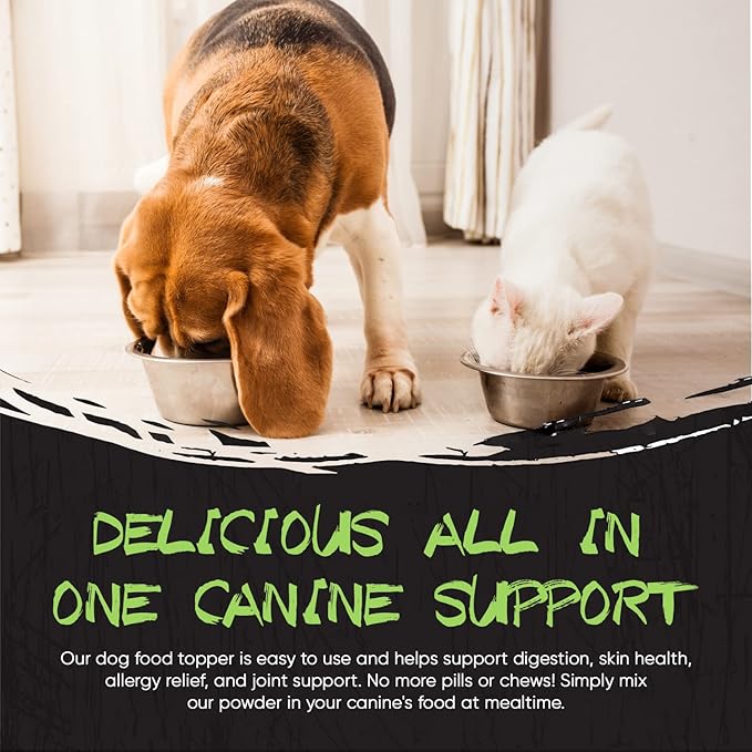 Origins 5-in-1 Dog Supplement - Powdered Food Topper w/Natural Heirloom Pork Protein- Supports Healthy Digestion, Skin, and Coat - Helps Reduce Itching &amp; Joint Inflammation (2 lbs)