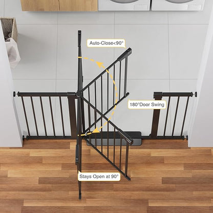 Cumbor 2 Pack 29.7-54.2" Baby Gate for Stairs, Mom&