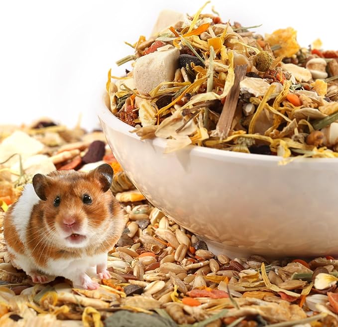 Gourmet Hamster &amp; Gerbil Food, Dry Food for Hamsters-Supports Healthy Digestion and Healthy Teeth Unique Edible Treats for Guinea Pigs, Hamsters, Gerbils