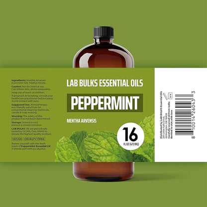 Peppermint Essential Oil (16 oz, 2 Pack) – Bulk Peppermint Oil for Diffusers, Candles, Cleaning &amp; Sprays