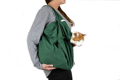 Cozy Comfort Carrier - X-Large Green Cat Carrier, Cat Holder for Cutting Nails, &amp; Cat Carrier Pouch for Vet Visits, Medication Administration, Dental Care, &amp; Travel