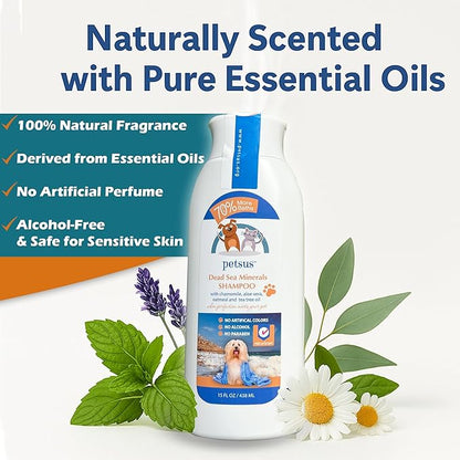 Hypoallergenic Dog &amp; Cat Shampoo and Conditioner – All-Natural Itchy Skin Relief for Allergies | Puppy Safe | Soothing with Tea Tree Oil, Aloe Vera, and Oatmeal for Sensitive Skin